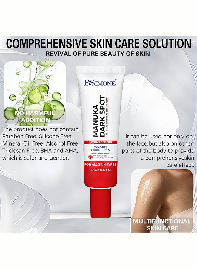 BSIMONE Manuka Dark Spot Intensive Gel, Whitening Moisturizing Facial Serum Gel For Removing Freckles Acne Marks And Hyperpigmentation, Suitable For All Skin Types,18G - Image 4