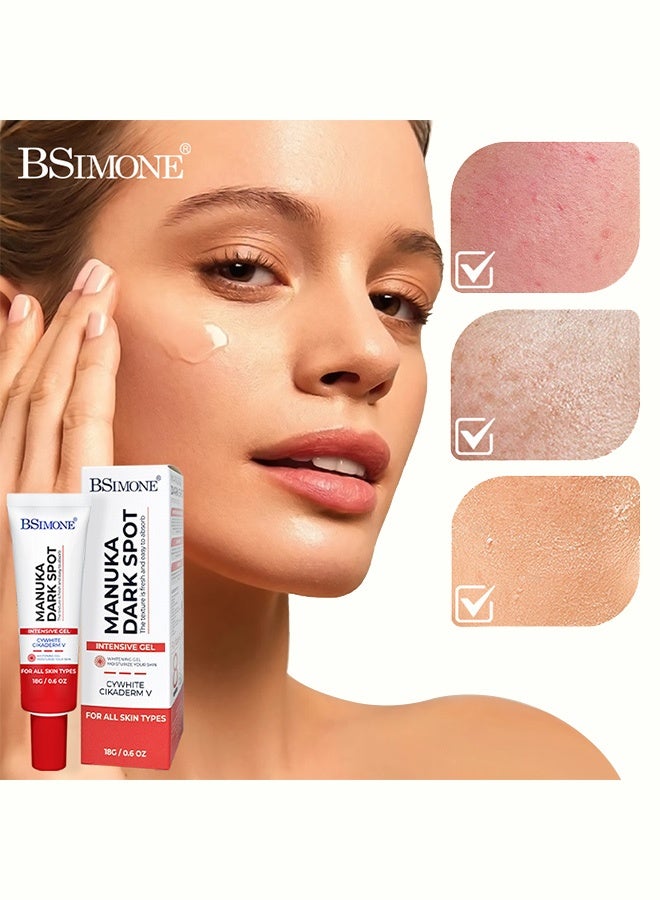 BSIMONE Manuka Dark Spot Intensive Gel, Whitening Moisturizing Facial Serum Gel For Removing Freckles Acne Marks And Hyperpigmentation, Suitable For All Skin Types,18G - Image 1