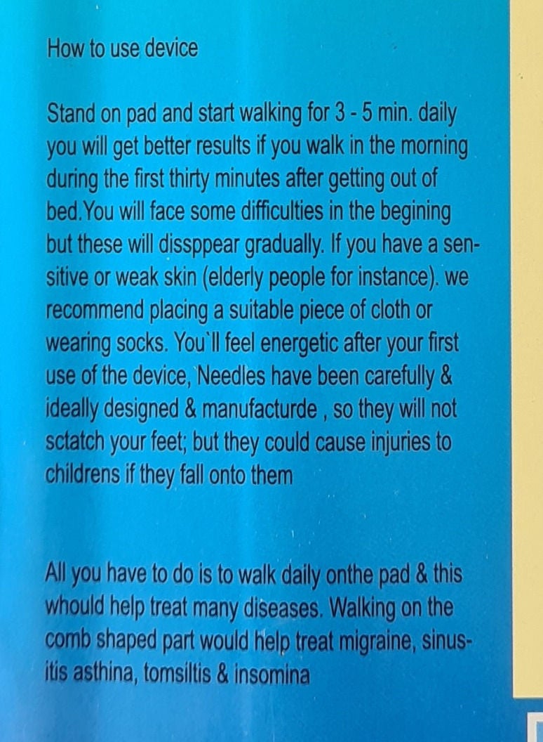 Foot Massage Yoga Reflexology Full Body Pain Relief Magnetic Power Pad - Image 3