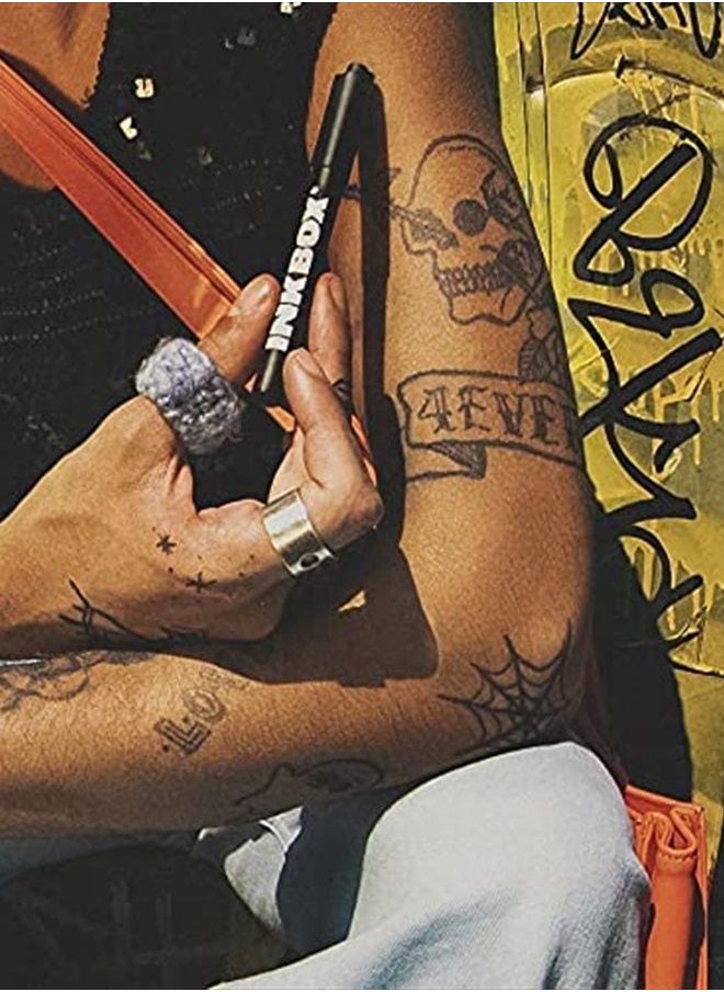 inkbox - Inkbox Freehand Tattoo Marker, Make Your Mark with Long Lasting Temporary Tattoo Marker Pen, For All Artists, For Now Ink - Fades Naturally, 1-Pack with Development Patches - Image 1