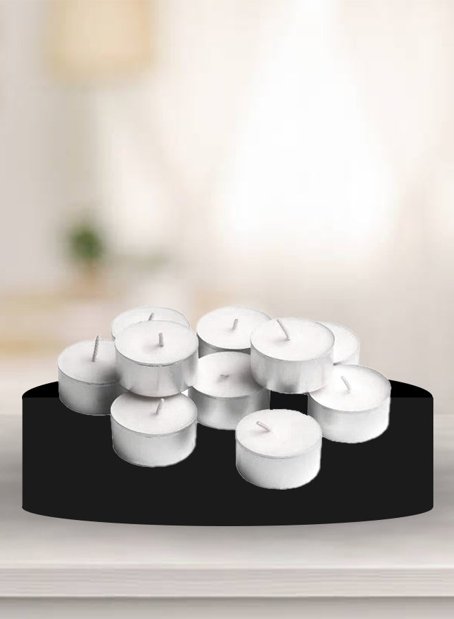 Pearl Coast Tealight Candles – 50-Pack White Unscented Smokeless Votive Tea Lights | Long Burning, European Quality for Shabbat, Weddings, Diwali & Home Décor - Image 2