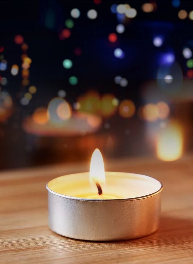 Pearl Coast Tealight Candles – 50-Pack White Unscented Smokeless Votive Tea Lights | Long Burning, European Quality for Shabbat, Weddings, Diwali & Home Décor - Image 3