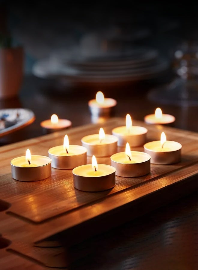 Pearl Coast Tealight Candles – 50-Pack White Unscented Smokeless Votive Tea Lights | Long Burning, European Quality for Shabbat, Weddings, Diwali & Home Décor - Image 4