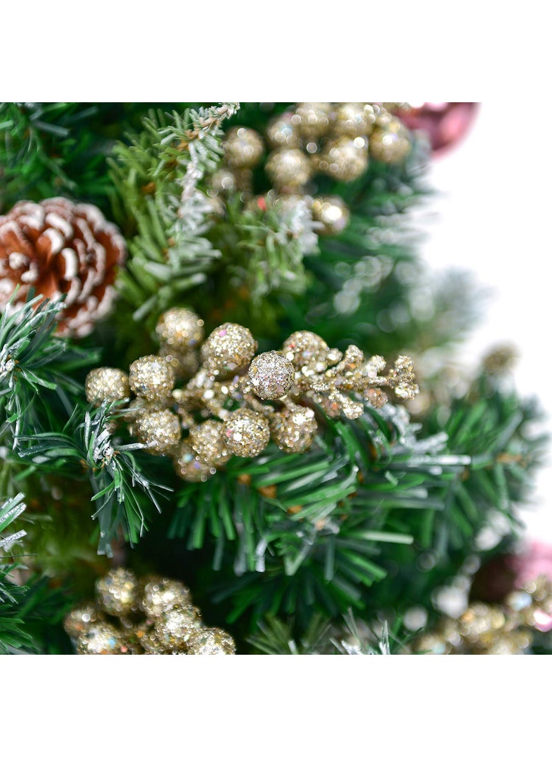 Artiflr Artiflr 14 Pack Christmas Glitter Berries Stems Clearance  7.8 Inch Artificial Christmas Picks for Christmas Tree Ornaments  DIY Xmas Wreath  Crafts  Holiday and Home Decor  Champagne  - Image 4