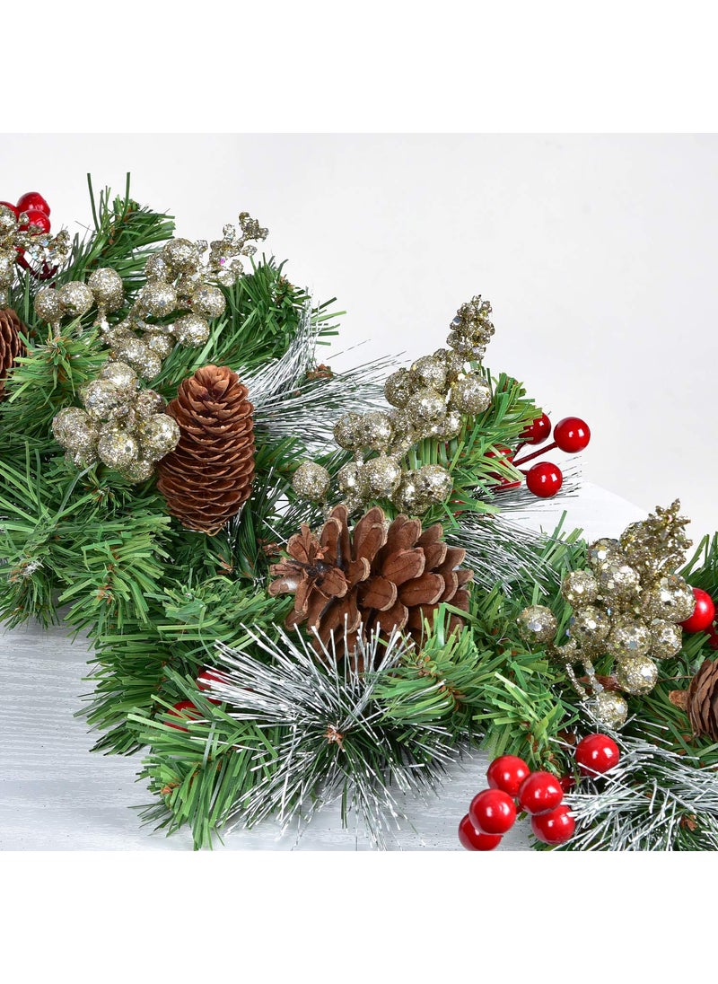 Artiflr Artiflr 14 Pack Christmas Glitter Berries Stems Clearance  7.8 Inch Artificial Christmas Picks for Christmas Tree Ornaments  DIY Xmas Wreath  Crafts  Holiday and Home Decor  Champagne  - Image 2
