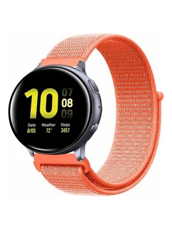vesus Replacement Nylon Band For Samsung Galaxy Watch Active/Active 2 Spicy Orange