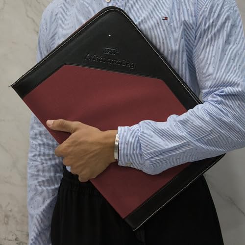 SPS PU Leather 24-Pocket A4 File Organizer – Professional Document Holder for Certificates, Legal Documents, Home, Office, School Use (Maroon) - Image 3