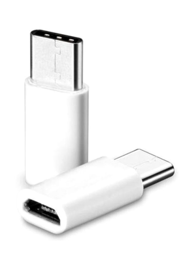 NIBEMINENT Type-C To Micro USB Charging Adapter White  - Image 3