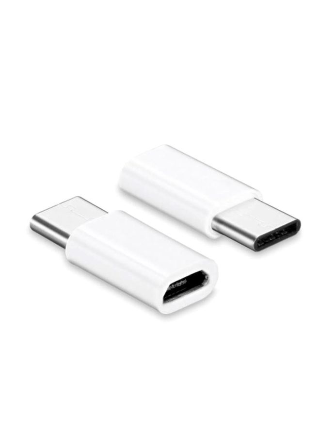 NIBEMINENT Type-C To Micro USB Charging Adapter White  - Image 4
