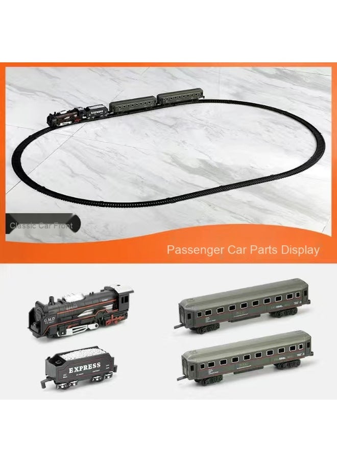 Electric Toy Train Set with Realistic High-Speed Train Station for Kids 
