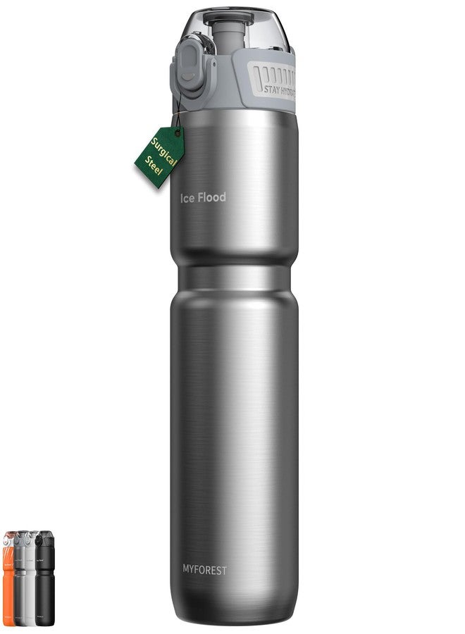 MYFOREST Insulated Bike Water Bottle, Odor-free Liner, 24oz 700ml - Image 1
