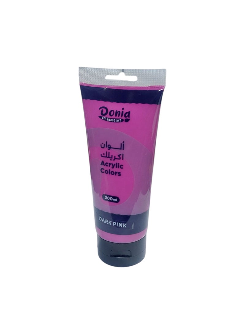 Acrylic Paint 200ml Dark Pink