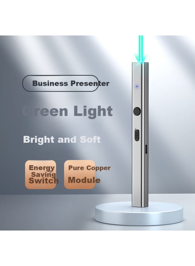 Whist Laser Pointer Green Light, Meeting Pointer Teaching Pointer, Sales Office Sand Table Electronic Pen, Outdoor Laser Light, Cat Teaser Pointer Laser Pointer, Teaching Pointer Star Pen X3 Gray - Image 1