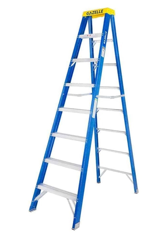 Gazelle 8Ft Fiberglass Step Ladder - Image 1