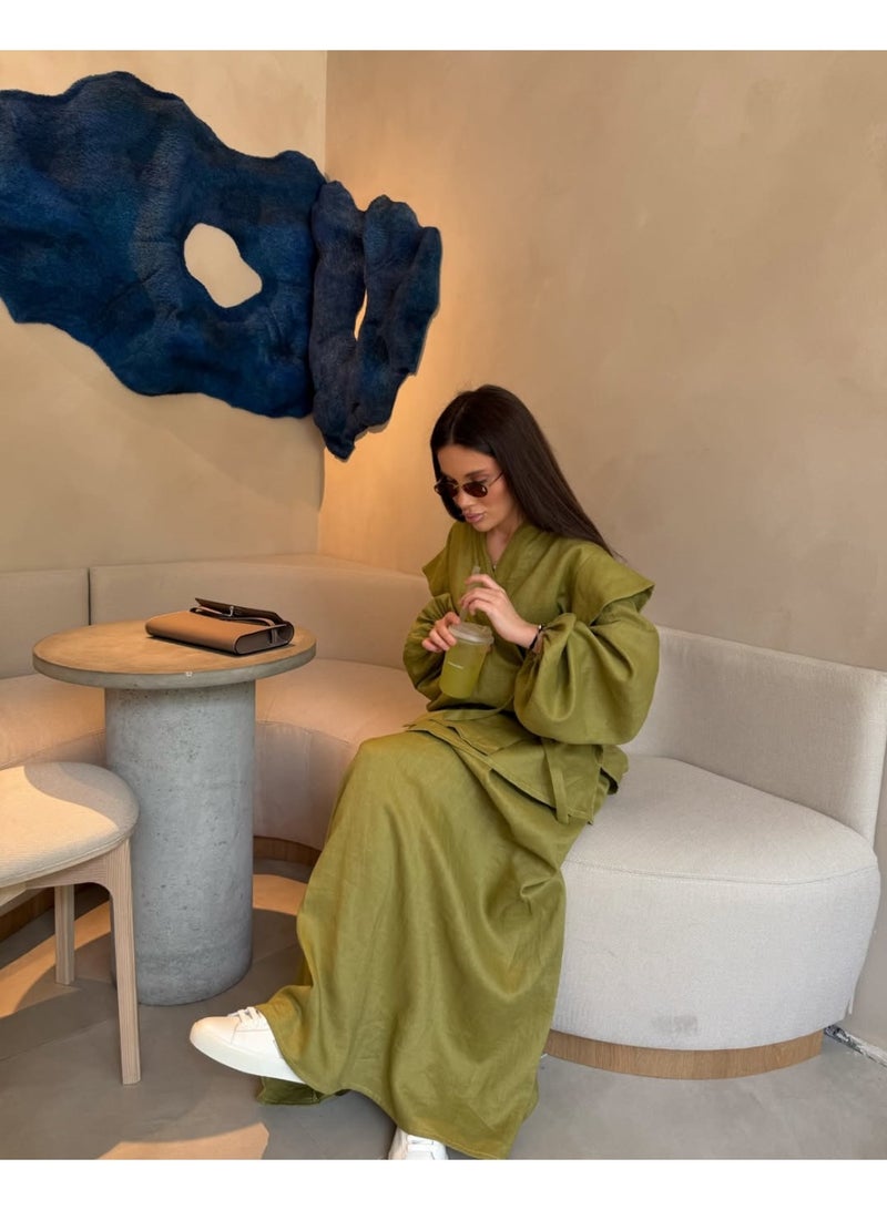 KUYING New Design Fashionable Lace up Shirt High Waist Skirt Casual Set - Image 3