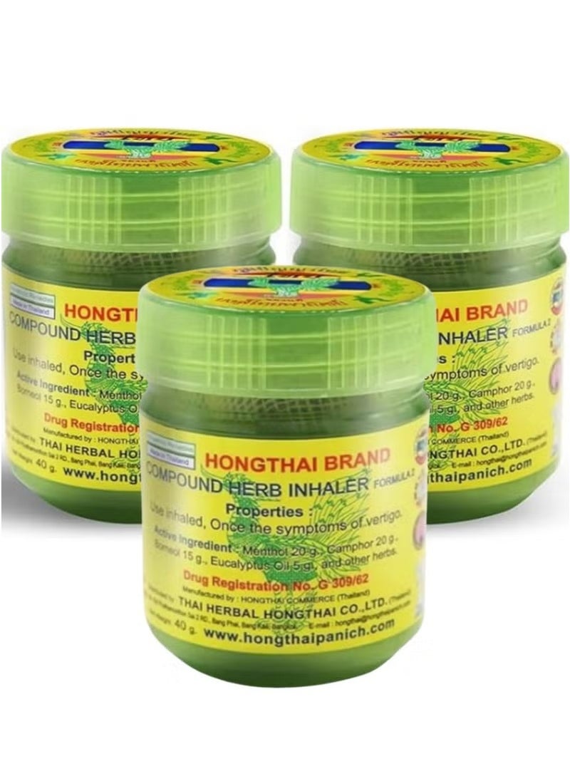 HONG THAI Hong Thai Compound Thai Herb Inhalant, Pack of 3, (Packaging May Vary)  - Image 1