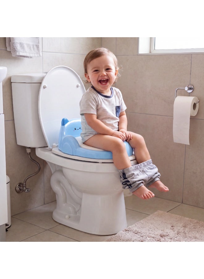 Premium Potty Training Seat for Toddlers with Handles & Splash Guard - Secure Baby Toilet Trainer Ring - Soft Paded - Image 1
