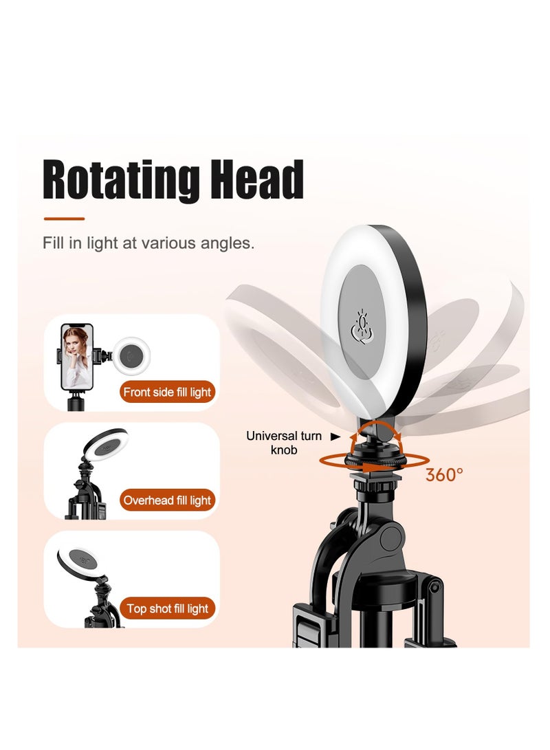 Excefore Ultra Bright LED Video Light, 360° Rotation LED Camera Light with Cold Shoe Mounts and 1/4" Interface, 9 Levels of Dimming, Portable Light for Photography, Live, Video Recording - Image 2