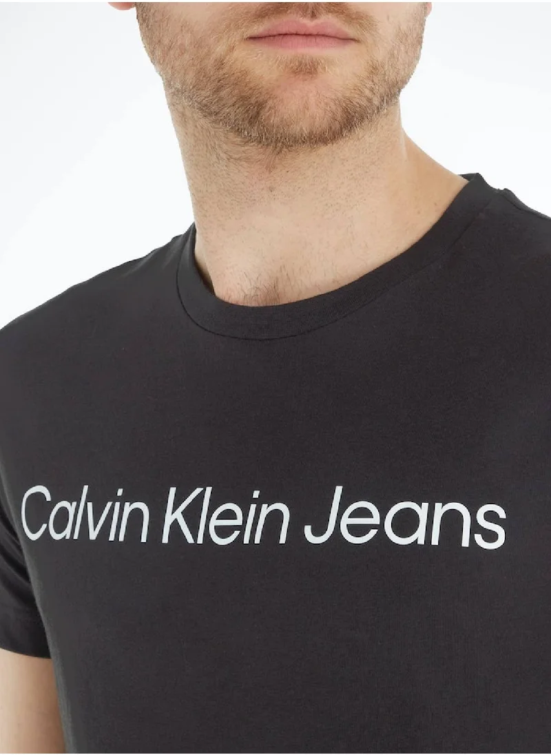 Calvin Klein Jeans Calvin Klein Jeans Men's T-Shirt - Casual Tops - Cotton , Black