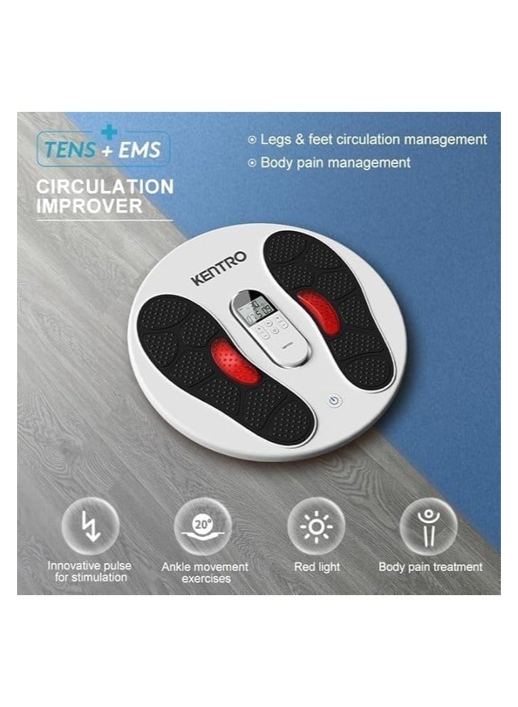 كينترو Kentro EMS Neuropathy Foot Massager 15 Levels of Electrical Pulse for Pain Relief, Improved Circulation, Reduced Swelling, Leg Fatigue, Leg Electrodes Nerve Pain, Sciatica, RLS, Post-Injury Recovery - Image 3