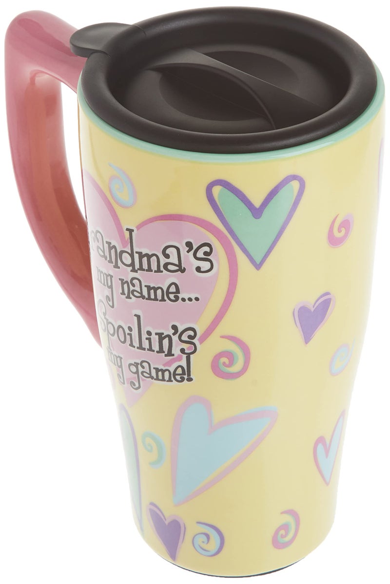 Spoontiques - Ceramic Travel Mugs - Grandma Cup - Hot or Cold Beverages - Gift for Coffee Lovers - Image 2