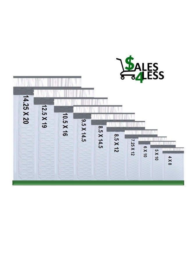 Sales4Less 2 Poly Bubble Mailers 8.5X12 Inches Shipping Padded Envelopes Self Seal Waterproof Cushioned Mailer 10 Pack Pbmvr_8.5X1210White - Image 5