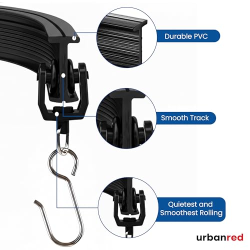 UrbanRed Plastic Iron (5 Metres)-Ceiling Track Ceiling Mount For Curtain Rail With Track Curtain System-Bunk Bed Curtains Rv Curtain Track-Bendable Ceiling Track-Ceiling Track For Curtain - Image 4