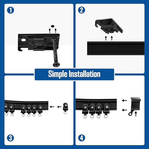 UrbanRed Plastic Iron (5 Metres)-Ceiling Track Ceiling Mount For Curtain Rail With Track Curtain System-Bunk Bed Curtains Rv Curtain Track-Bendable Ceiling Track-Ceiling Track For Curtain - Image 3