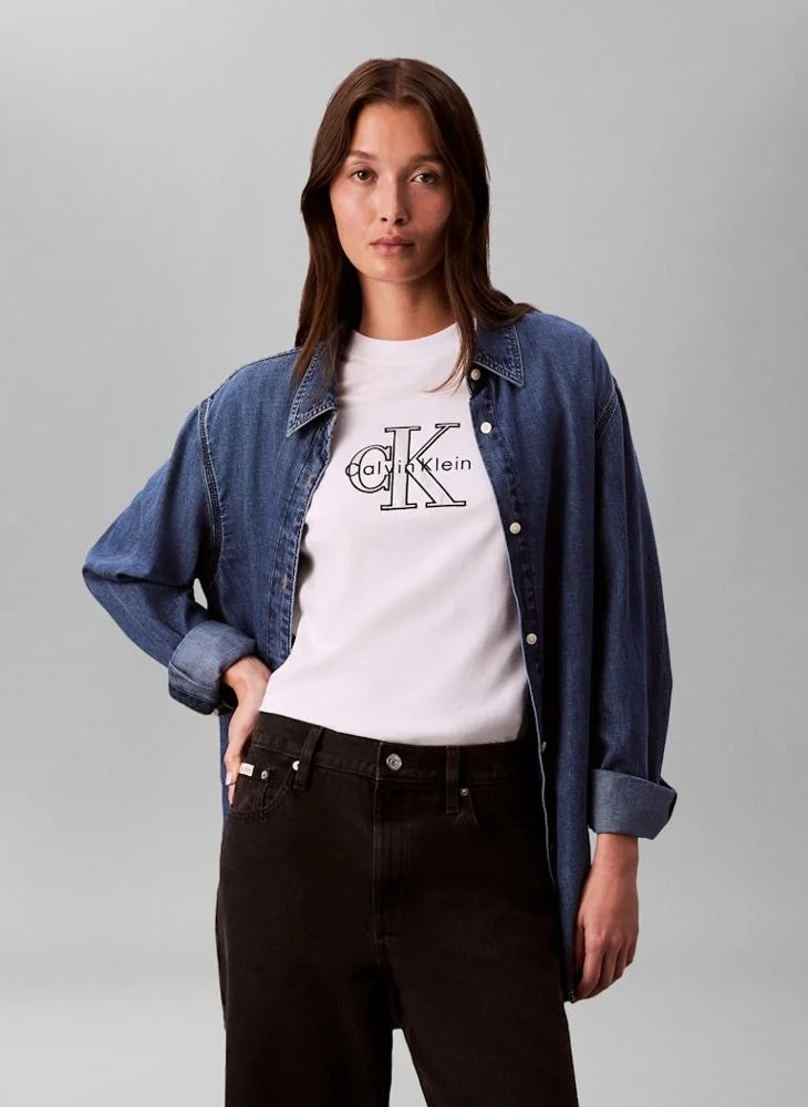 Calvin Klein Jeans  Graphic Crew Neck T-Shirt for Women | Best Price UAE