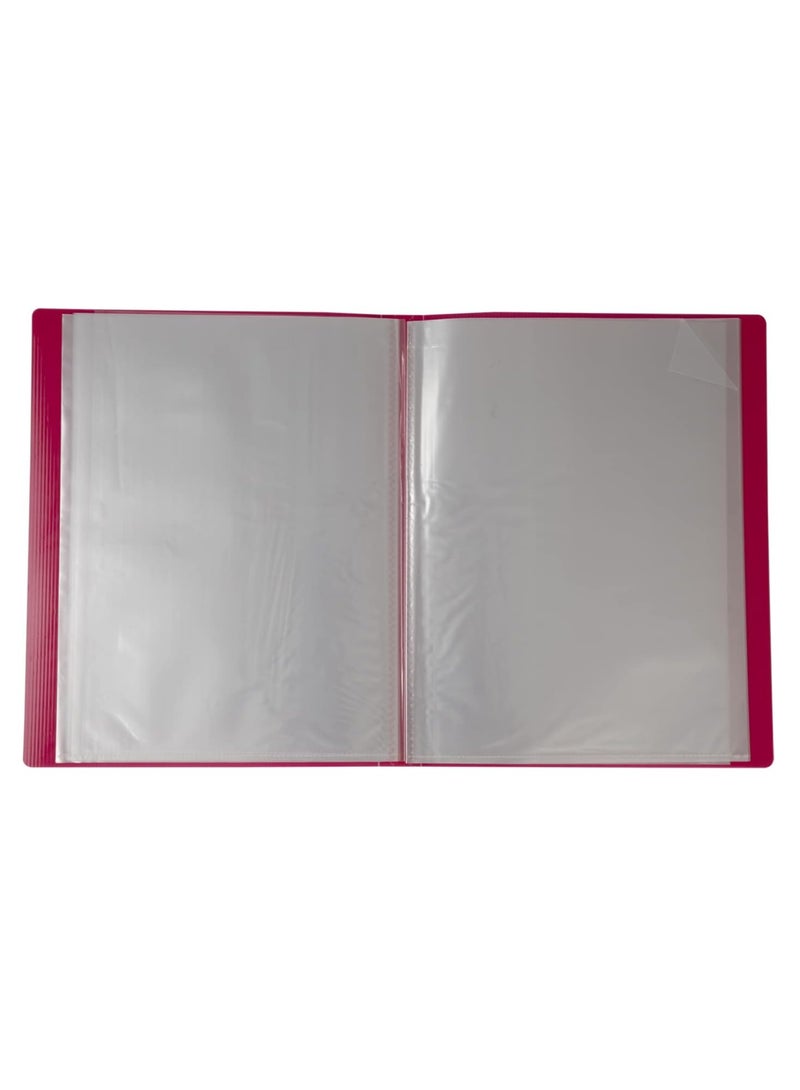 Maxi Maxi 40 Pocket Presentation Notebook Pink With transparent Pockets  - Image 2