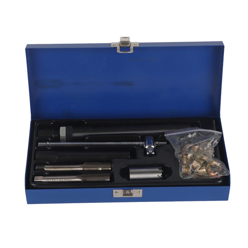 25 Pcs Car Spark Plug M14*1.25 Tap Screw Thread Tools Repair Kit with Case - Image 1