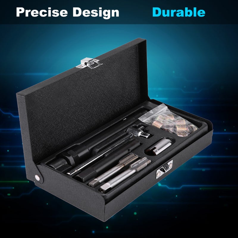 25 Pcs Car Spark Plug M14*1.25 Tap Screw Thread Tools Repair Kit with Case - Image 2