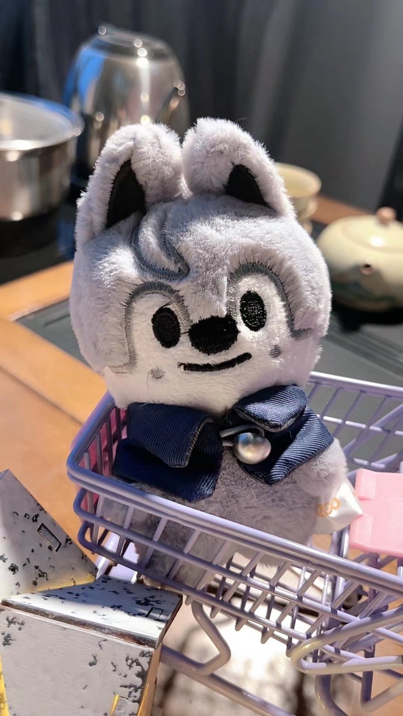in stock SKZ Street Children Key Doll Han Zhi City Magic School Doll Clothes Keychain Small Doll Gray Wolf Skirt Keychain