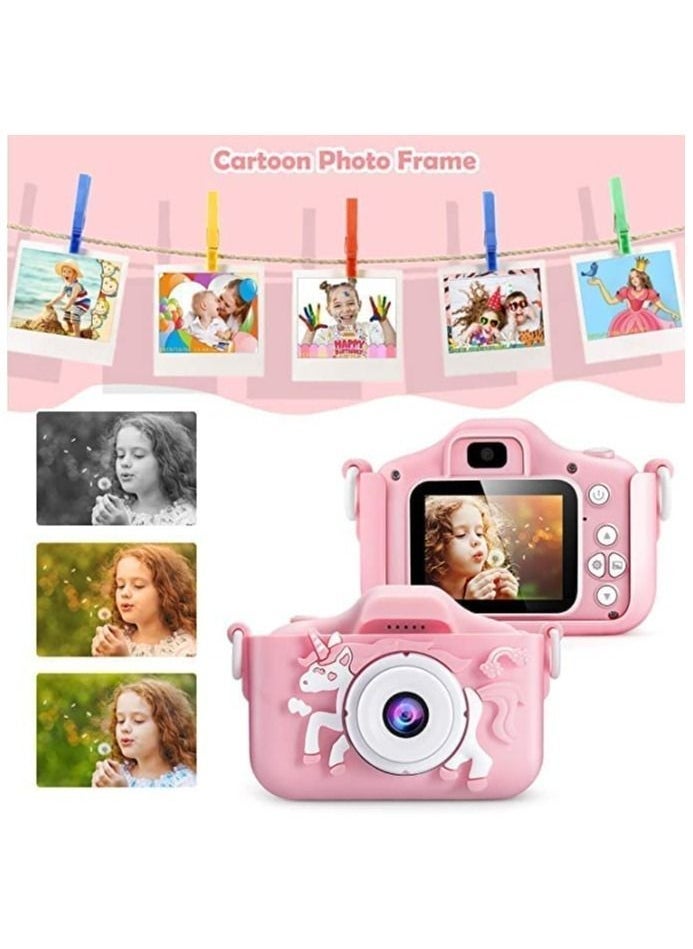 Kids Camera for Girls and Boys, Kids Digital Dual Camera 20MP Video Camcorder Anti-Drop Children Cartoon Selfie Camera, Camera for Kids with Games, Birthday Gift,32 gb mamory card supported - Image 2