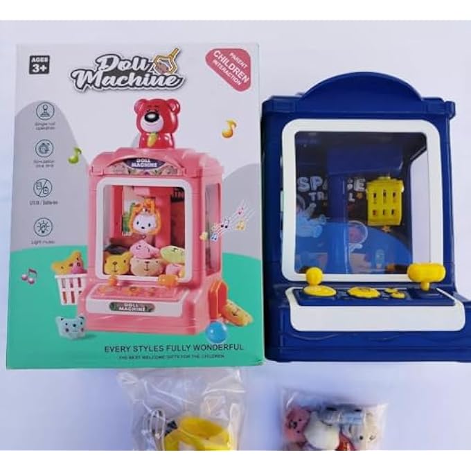 KIDS INTERACTIVE TOY SPACE DOLL CLAW MACHINE BLUE - Image 2