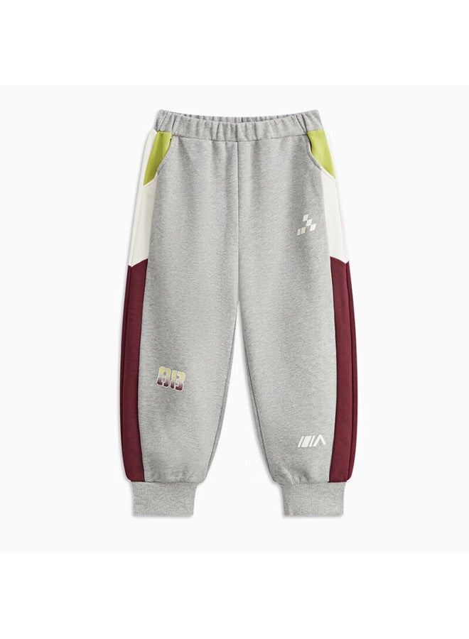 Mqd Boys' Autumn Knitted Sweatpants, School Style Trousers For Older Children, Flax Gray, 160cm - Image 3