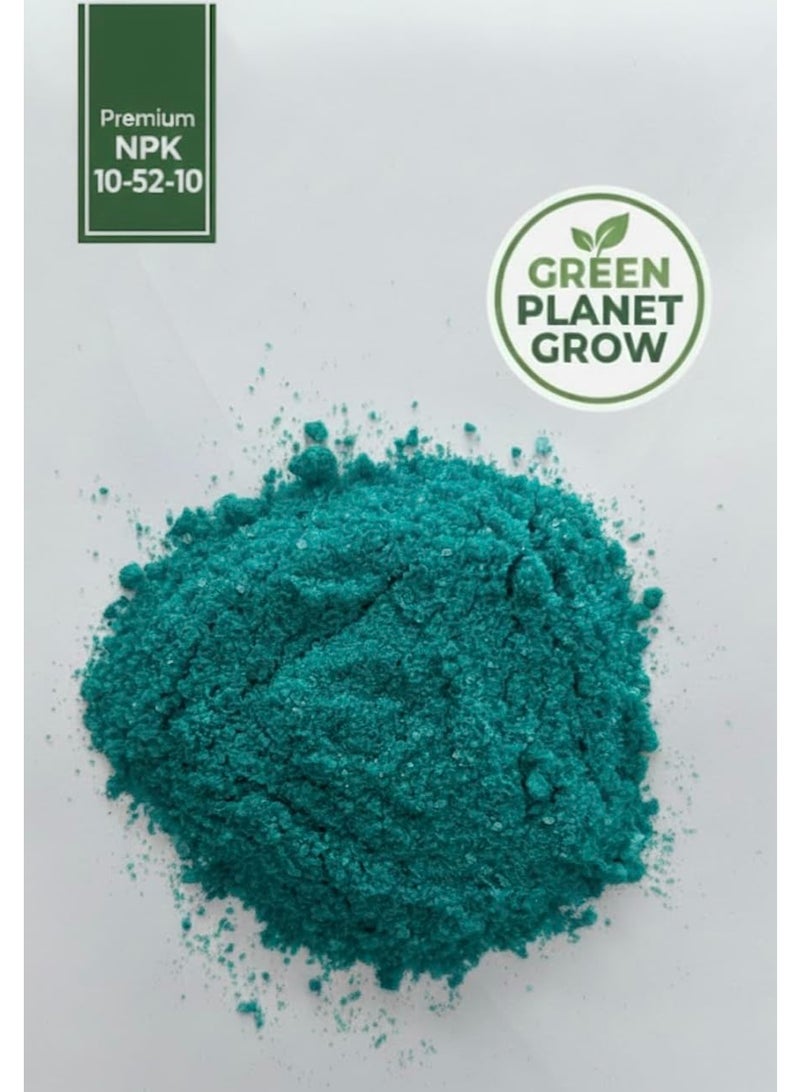 سماد NPK ممتاز 10-52-10 لجميع نباتات الزينة المزهرة الداخلية والخارجية، أفضل محفز للإزهار لنمو الثمار والزهور | قابل للذوبان في الماء بنسبة 100% | 500 غرام - Image 1