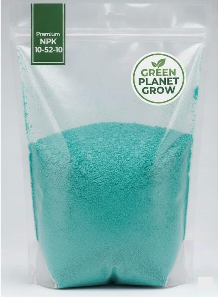 سماد NPK ممتاز 10-52-10 لجميع نباتات الزينة المزهرة الداخلية والخارجية، أفضل محفز للإزهار لنمو الثمار والزهور | قابل للذوبان في الماء بنسبة 100% | 500 غرام - Image 2