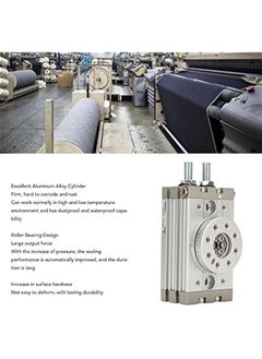 Generic Pneumatic Rotary Actuator, 10A 20A 30A 190 Degree Adjustable Rotary Pneumatic Air Cylinder, M5 Air Cylinder, 0.1-1.0MPa, Angle Adjustment Range 0-190° (MSQB-10A)  - Image 2