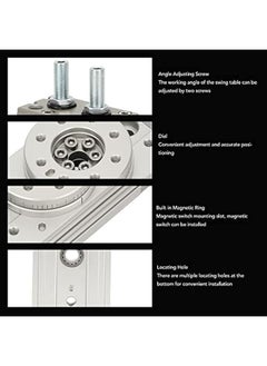 Generic Pneumatic Rotary Actuator, 10A 20A 30A 190 Degree Adjustable Rotary Pneumatic Air Cylinder, M5 Air Cylinder, 0.1-1.0MPa, Angle Adjustment Range 0-190° (MSQB-10A)  - Image 3