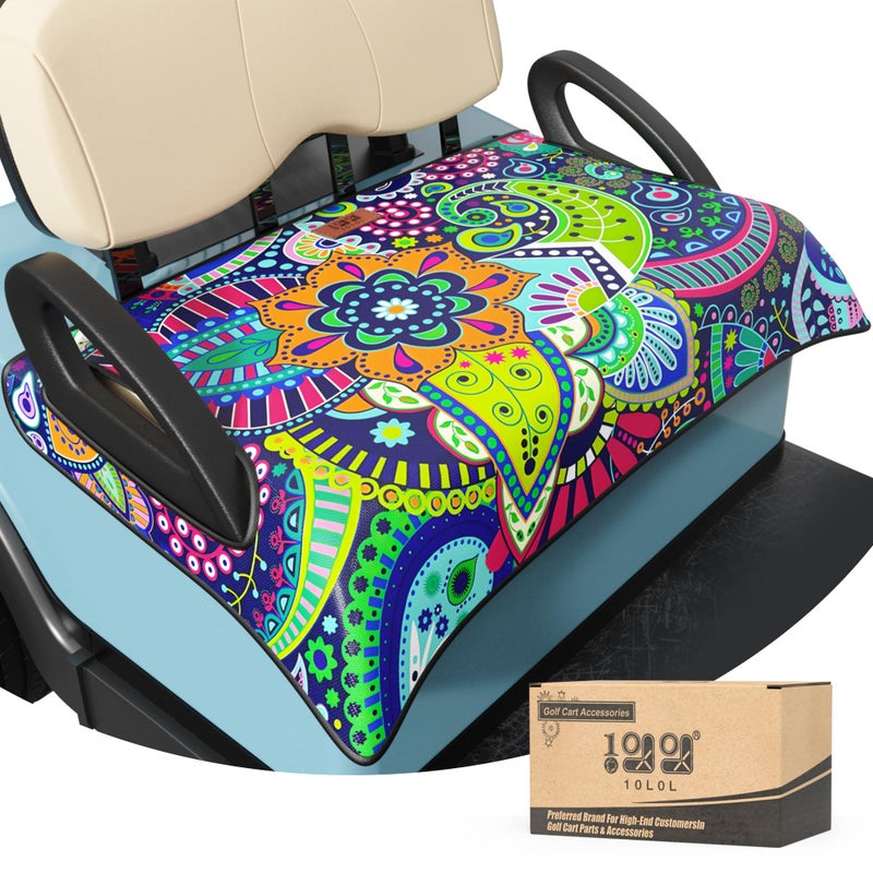 10L0L Universal Golf Cart Seat CoversSeat Blanket for EZGO TXTRXV Club Car DSPrecedent Breathable Seat TowelSeat Cushions with NonSlip Backing AllSeason Comfort Not for Yamaha - Image 2