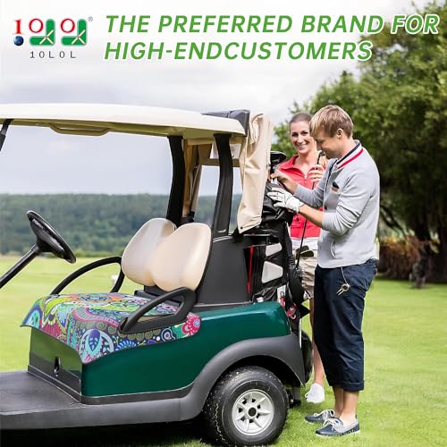 10L0L Universal Golf Cart Seat CoversSeat Blanket for EZGO TXTRXV Club Car DSPrecedent Breathable Seat TowelSeat Cushions with NonSlip Backing AllSeason Comfort Not for Yamaha - Image 3
