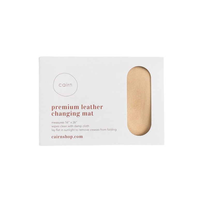 Cairn Vegan Leather Baby Changing Mat - Portable, Wipeable & Reusable Diaper Pad - 16" X 26" - Foldable for Travel - Image 4