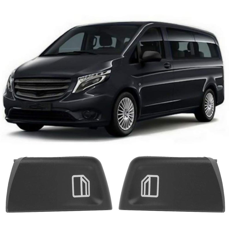 Sprinter Van Accessories + Window Switch Cap, 2 Pcs Car Electric Power Button Cover Cap Replacement For Mercedes Vito Viano W639 Sprinter Ii 906 2003-2013, Interior Switches - Image 5