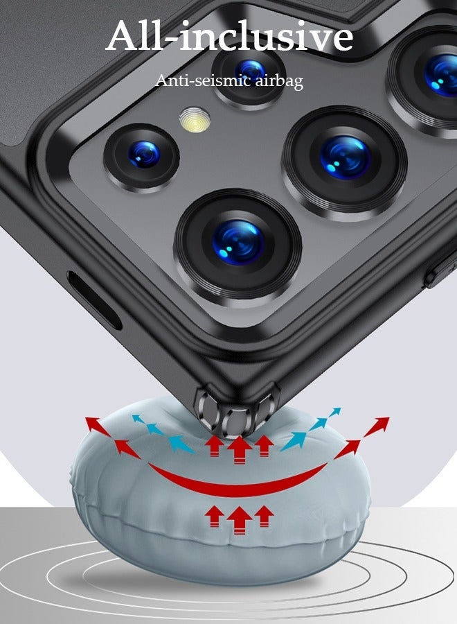 DUNISO Samsung Galaxy S24 Ultra Phone Case Full Body Protective Phone Cover Anti-fall Anti-fingerprint Frosted Phone Case With Wireless Charging for Galaxy S24 Ultra 5G Phone Case - Image 3