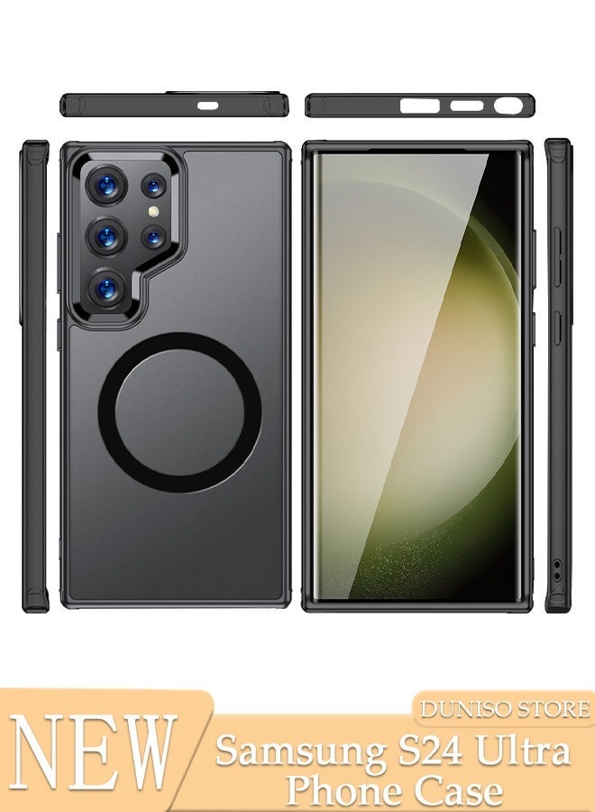 DUNISO Samsung Galaxy S24 Ultra Phone Case Full Body Protective Phone Cover Anti-fall Anti-fingerprint Frosted Phone Case With Wireless Charging for Galaxy S24 Ultra 5G Phone Case - Image 1