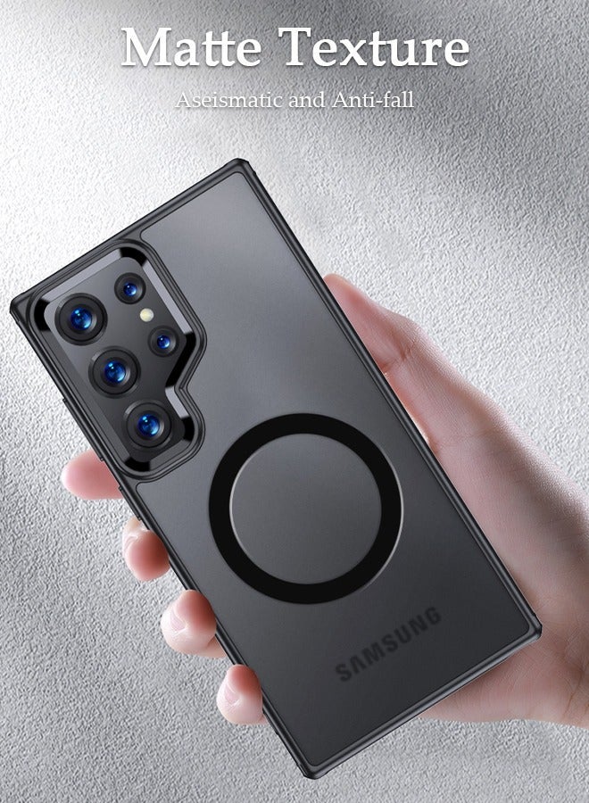 DUNISO Samsung Galaxy S24 Ultra Phone Case Full Body Protective Phone Cover Anti-fall Anti-fingerprint Frosted Phone Case With Wireless Charging for Galaxy S24 Ultra 5G Phone Case - Image 5