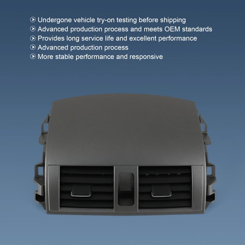 DICMIC Center Dash A/C Outlet Air Vent Panel Compatible with 2008-2013 Toyota Corolla Replace# 55663-02060, 55670-02160 - Image 3