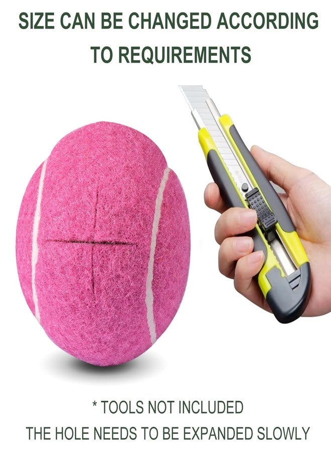 ANCKNE Walker Tennis Balls Precut Tennis Balls for Walkers 4PCS Walkers Legs Universal Precut Glide Balls, Heavy Duty Long Lasting Felt Pad Glide Coverings(Rose red) - Image 2