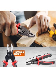 STHITI STHITI Wire Stripper and Cutter Pliers Tools For Electricians 5in1 Multifunctional Wire and Cable 5 Interchangeable Stripping Cutting Winding Crimping Precision Stainless Stee Hand Tool  - Image 4